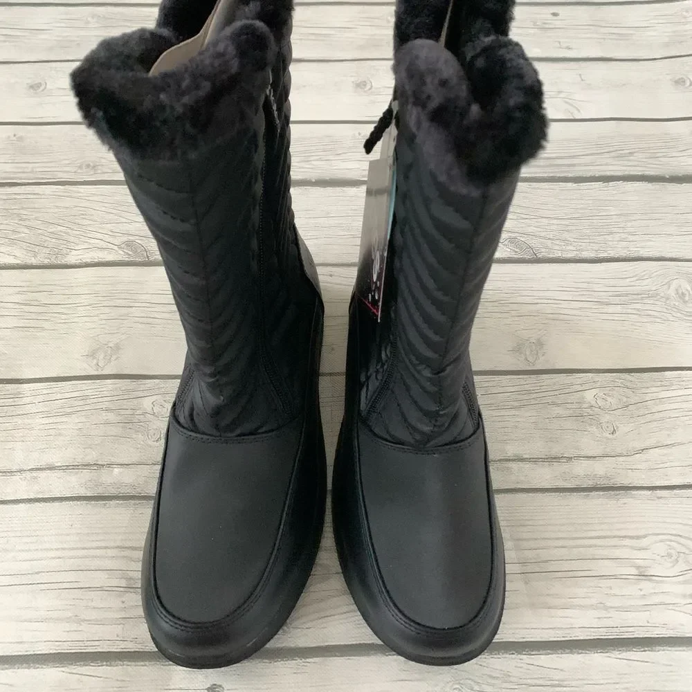 NWT Totes weatherproof black boots-9